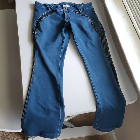 JLO by Jennifer Lopez jeans with faux leather accent junior size 7 - Picture 5 of 15
